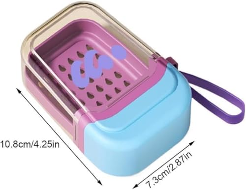 Image of New Cute Travel Soap Case with Draining Tray & Lid - Leakproof Portable Soap Container Box with Strap, Dual Layer Soap Holder for Bathroom, Gym, Camping, Shampoo Bar Storage Travel Essentials