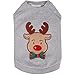 Blueberry Pet Soft & Comfy Ultimate All-Weather Christmas Reindeer French Terry Pullover Crewneck Dog Sweatshirt Jacket, Back Length 16