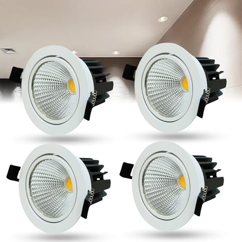 Image of D'Mak Moveble LED COB Light | Recessed LED Ceiling Light for Indoor Lighting | Natural White Color | Aluminium Body (4, 18 Watt)