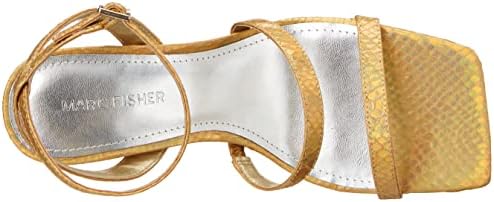 Marc Fisher Women's Deric Heeled Sandal, Gold, 10 | Image 4