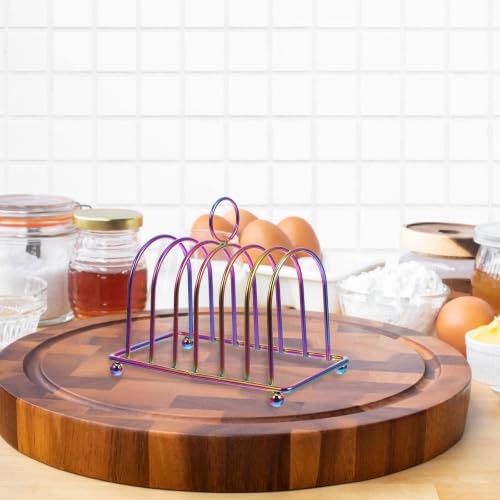 Porta tostadas de acero inoxidable, estante multifuncional para cocina que ahorra espacio 8