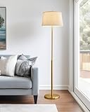 Oneach Cecile Modern Torchiere Floor Lamp 150-Watt Light 70.5-Inch with Frosted White Alabaster Glass Shade,Brushed Steel,Lamps for Reading Living Room Bedroom