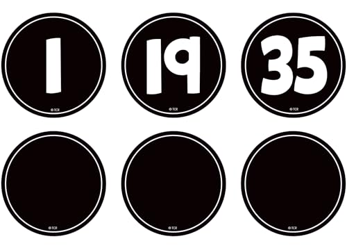 Chiffres noirs et blancs magnétiques contrastés pour tableau d'école