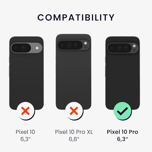 kwmobile Case Compatible with Google Pixel 10 Pro Case - Protective Slim TPU Phone Cover - Soft Matte Finish - Teal Matte - image 2