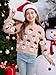 IIMMER Christmas Little Girls Santa Claus Ugly Pattern Knitted Sweatshirt Pullover Winter Sweater Pink 12 Years