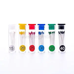 EASYINSMIL 1Box Absorbent Paper Points Endodontic 02/04/06Tapper for Dental Endo Sterile Mixed Sizes (15-40# Mix 0.2 Taper)