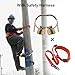 DEGQSTPC Tree Climbing Spikes Set, Adjustable Tree Climbing Gear Tree Climbing Tool with Non-Slip Pedal for Picking Fruit, Indoor and Outdoor Sports,Lineman Climbers Gear(350mm/13.8'')