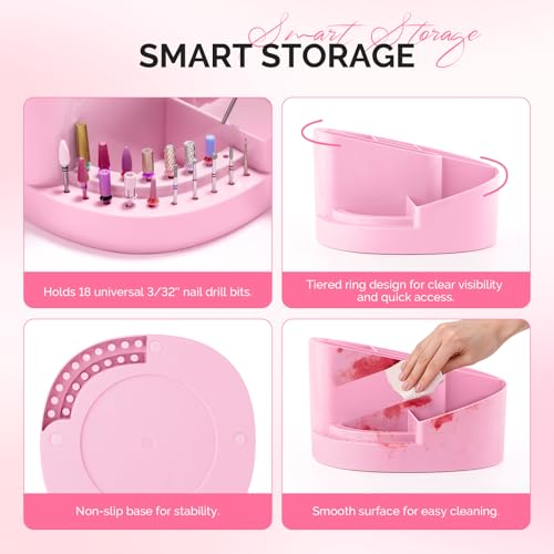 Kit inalámbrico básico de taladro para uñas y organizador miniatura 5