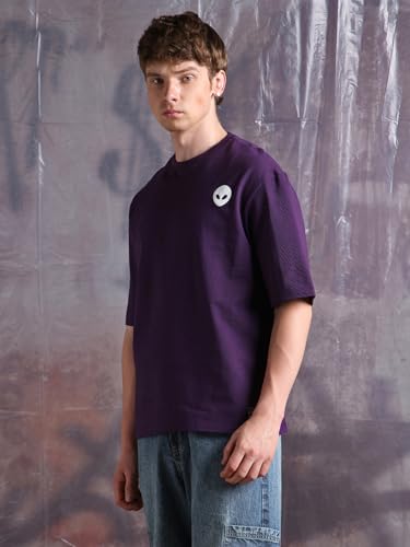 Image of Hubberholme Men Cotton Printed Oversized Round Neck Half Sleeves Tshirts