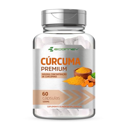 Curcuma Longa 100% Curcumina Pura 500Mg 60 Cápsulas Ecomev