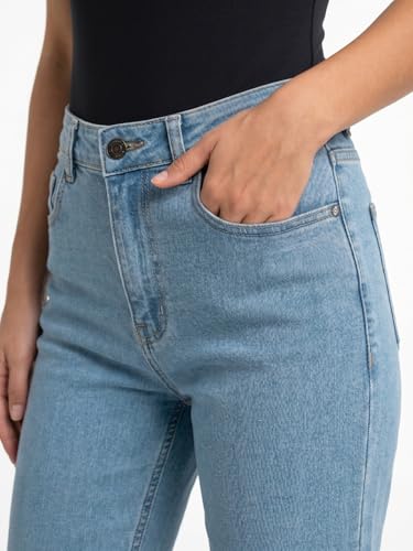 Image of Urbano Fashion Women's Mid Rise Bootcut Washed Jeans Stretchable