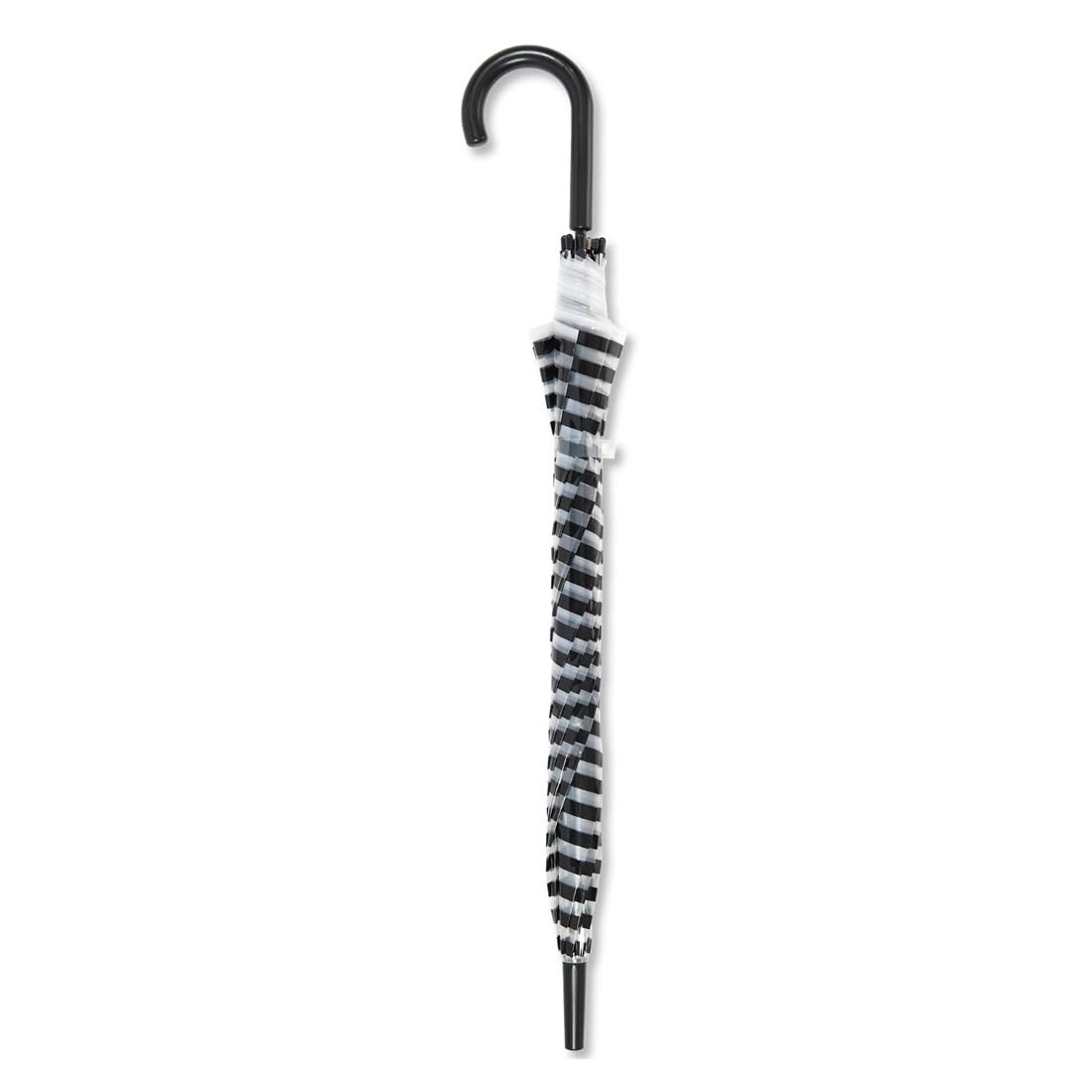 GALLOTTI Grand parapluie de pluie à ouverture automatique, transparent, résistant 82 cm, rayé Nero