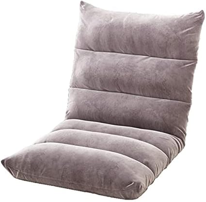 Floor Chair Lazy Sofa Removable and Washable Computer Chair on Single Bed Independent Liner Folding Leisure Seat for Balcony Bay Window Green (Color : Gray)