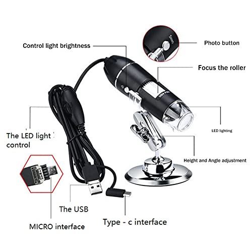 Microscope numérique 1600X USB portable pour soudure électronique et loupe LED - 5