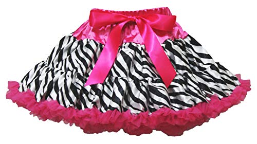 Falda de cebra rosa para días de juego y cumpleaños infantiles
