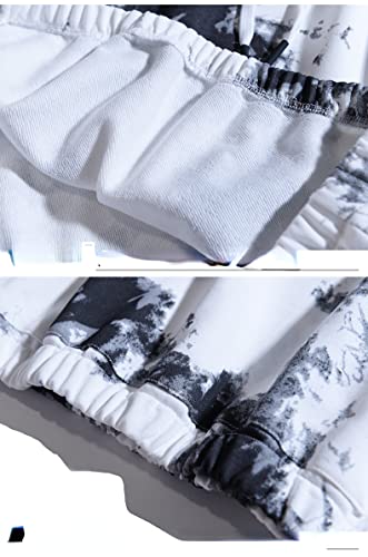 Moletom com capuz colorido tie dye para mulheres e meninas, pulôver de manga comprida moletom com ca