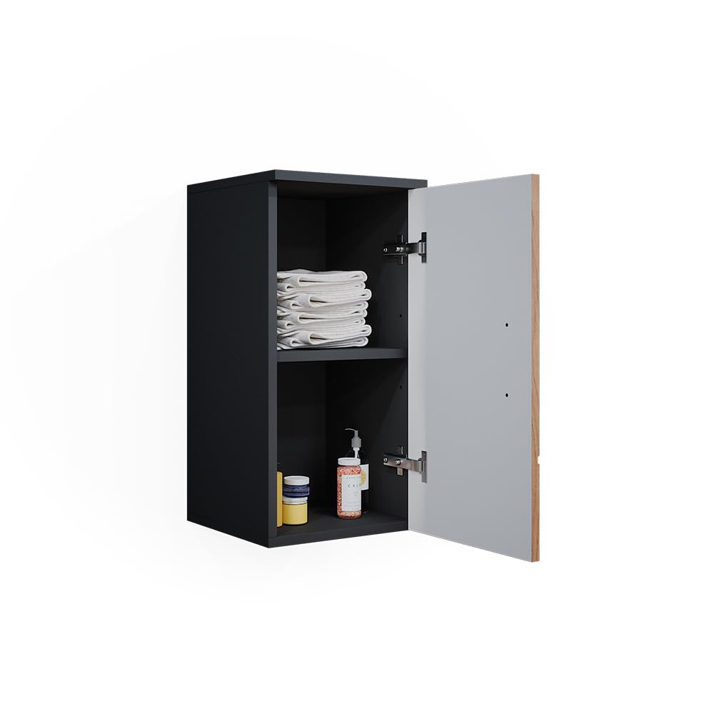 Vicco Armario de baño Irma, Oro Power Roble/Antracita, 30 x 59 cm, Apto para Montaje en Pared y combinable con Otros Muebles Irma