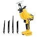 Cordless Reciprocating Saw Compatible with Dewalt 18V/20V Battery, Reciprocating Saw 3500SPM Stroke Speed with 4 Blades for Metal, Wood, PVC Cutting(Battery Not Included)