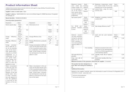 Haier I-Pro Series 5 Freestanding Washer Dryer, 9 Kg Wash + 6 Kg Dry, 1400 RPM, Direct Motion Motor, Wi-Fi, I-Refresh & Anti-Bacterial Treatment, White, 60x62x85 cm - HWD100-B14959NU1 - Image 9