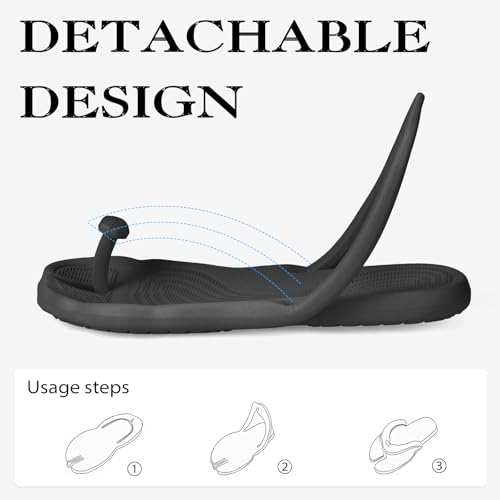 Rosoz Flip Flops for Women Men Foldable Travel Slippers Lightweight Shower Shoes Non-Slip Quick-Dry Bathroom Camp Beach Sandals2