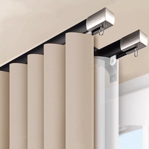 Riel doble para puerta corredera con rodillos silenciosos de 1,2 m 2