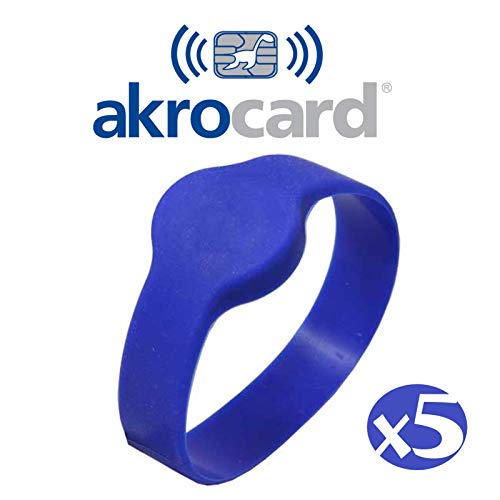 Bracelet silicone RFID 125 KHz - TK4100 - ISO14443 A - Diamètre : 65 mm - ADULT (PACK 5)