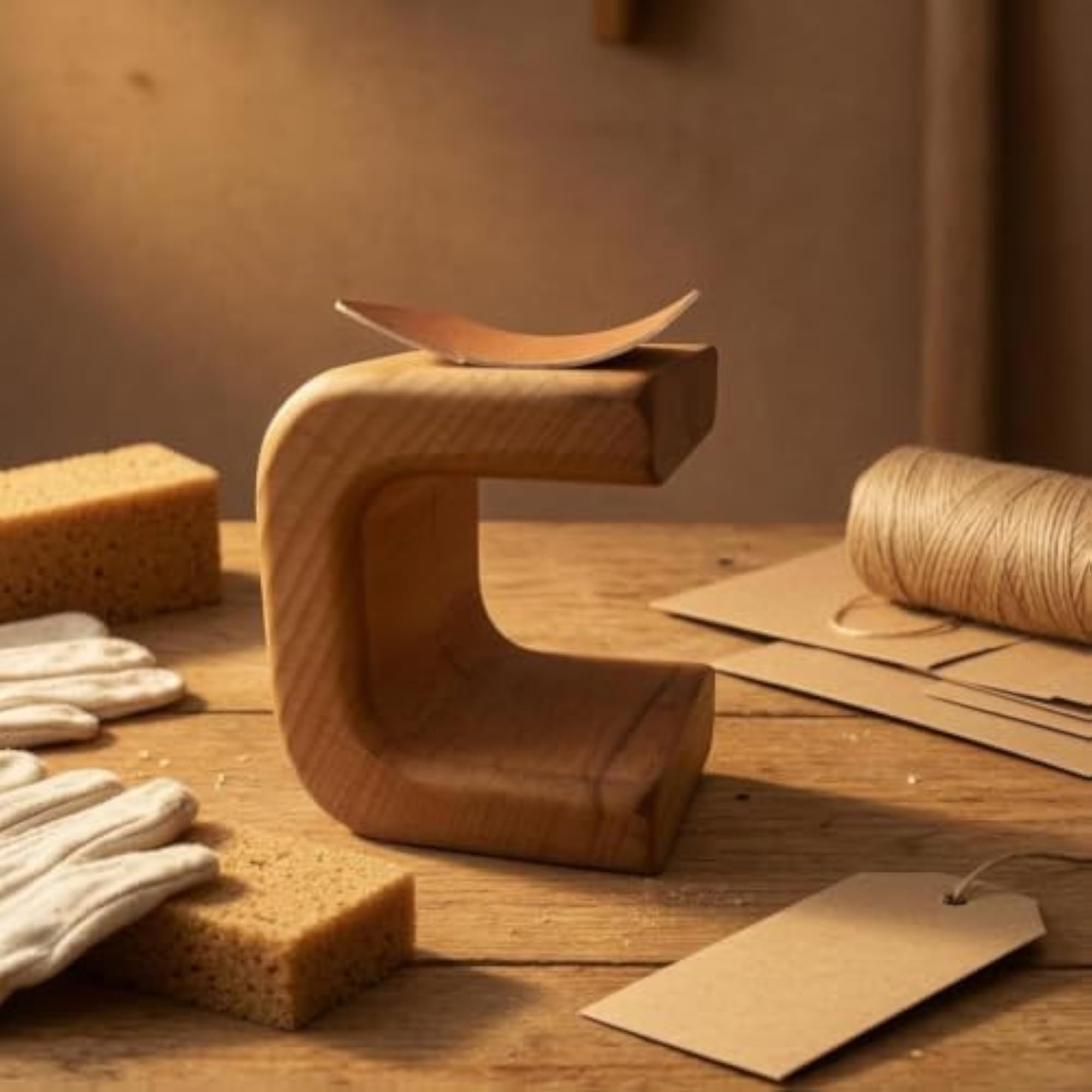 Padded Top Wooden Watch Stand, Solid Wood Design