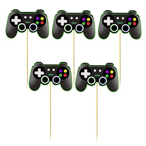 Mity Rain Video Game Controllers Cupcake Toppers-Gamepad Cake Picks Game Themed Birthday Anniversary Wedding Engagement Party Decorations thumb #2