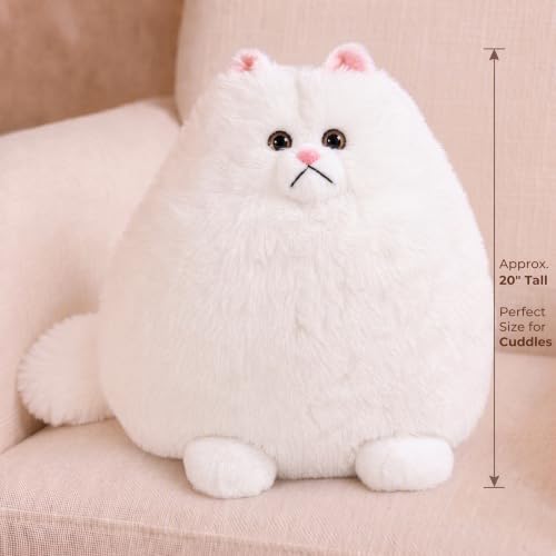 Image of Winsterch Giant White Cat Stuffed Animal, 20-Inch Large Stuffed Cat Plush