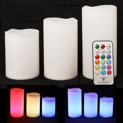 Candela LED, Florally 3 candele impermeabili da