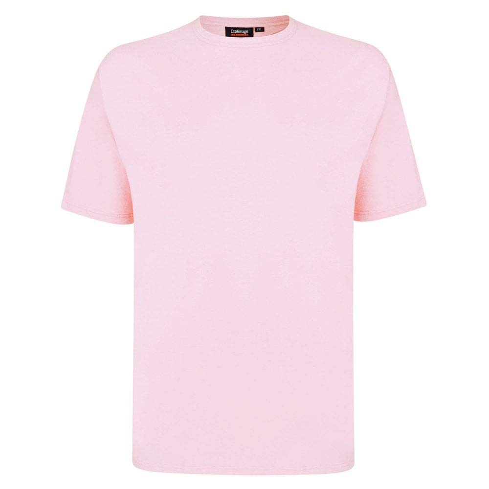 Espionage Men's Kingsize T015 Plain T-Shirt 2XL 50-52" (70cm Pit) Pink