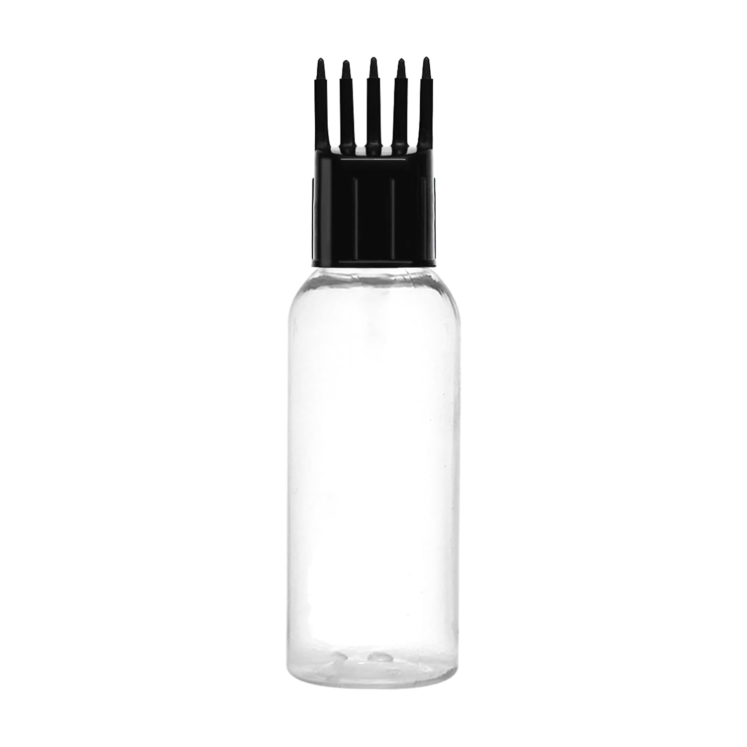 plastic 30ml clear hair root comb applicator bottle for applying hair oil, shampoo, medicine, hair dye, scalp application, refillable, leak proof, reusable & multipurpose use (pack of 3)