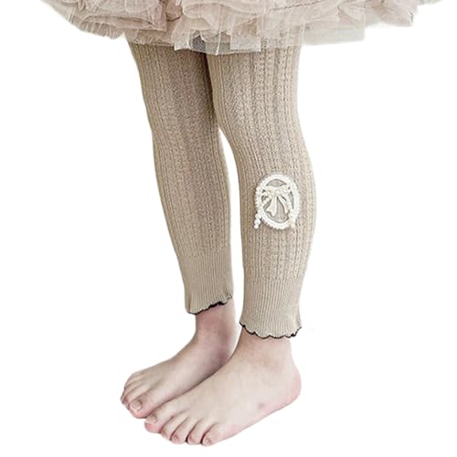 Girls Leggings for Spring 2025 Trendy Fashionable Children's Tights Comfortable Stretch Cropped Pants Elastic Bottoms