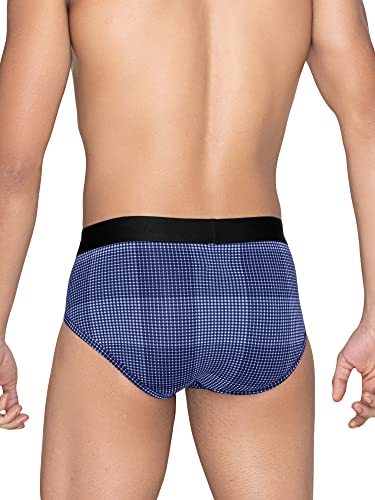 Image of XYXX Men's Blox Tencel Micromodal Regular Fit Printed Antimicrobial Briefs with No Marks Waistband (Pack of 2)