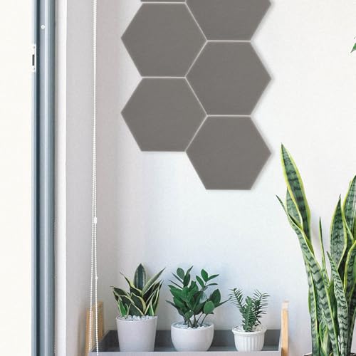 Paneles acústicos hexagonales 6 unidades para amortiguación de sonido en techos de habitaciones miniatura 7