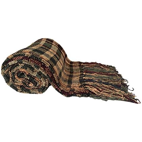 100% Rayon Chenille Plaid Throw Blanket 50 x 60 (Army) Cover