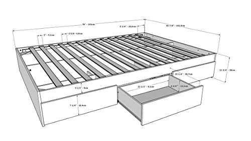 Nexera , White Full Size 3-Drawer Storage Bed, #TOP2