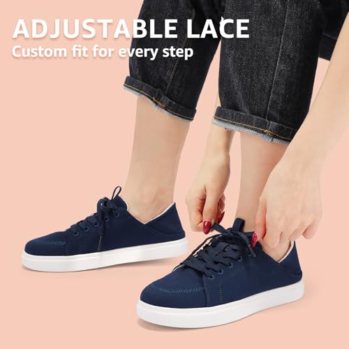 Image of STQ Women's Lace up Tennis Shoes Orthopedic Casual Sneakers | Arch Support | Plantar Fasciitis | Business, Travel, Work, Daily Wear | Lightweight