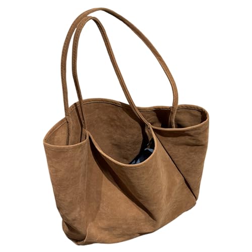 Sac à bandoulière rétro en daim pour le shopping, les cours et le travail