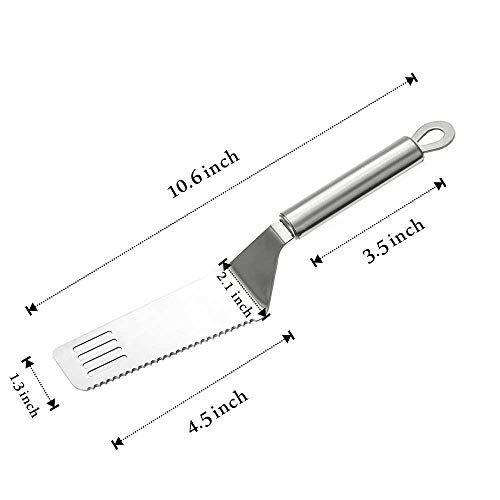 Tafond Stainless Steel Pie Cutter And Server, Cake Cutter And Pastry Spatula With Serrated Blade, Set Of 1 #TOP6