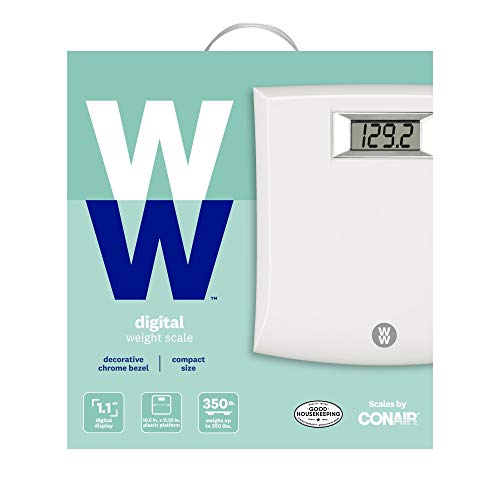Weight Watchers Scales By Conair Bathroom Scale For Body Weight, Digital Scale Measures Weight Up To 350 Lbs. In White #TOP6