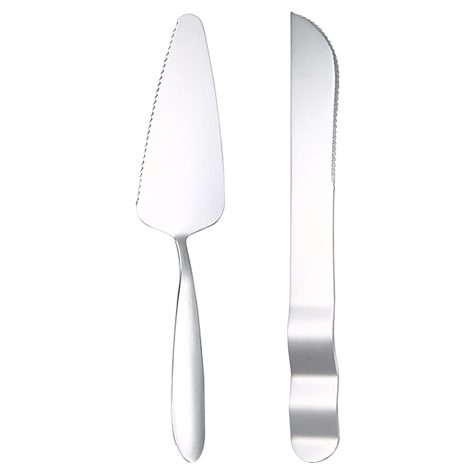 WOLMIK Cake Knife and Server Set, Stainless Steel Cake Cutting Set for Wedding, Birthday, Parties, Anniversary, Dishwasher Safe (20 cm)