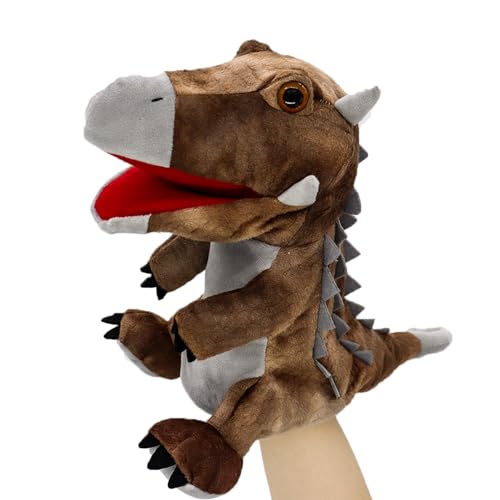 lilizzhoumax Simulation Ankylosaurus Dinosaur Hand Puppet Plush Toy, Stuffed Animal Plush Dinosaur, Cute Role-Playing