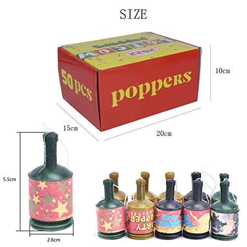 Kekafu JAHG1204-10PCSLOT5 50Pcs Kids Mini Confetti Party Poppers thumb #1