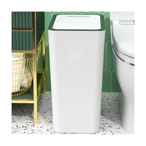 HAOHIZE Badezimmer Mülleimer mit Deckel, 15 l Mülleimer Schmal,...