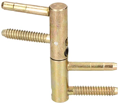 KOTARBAU Charnière de porte universelle en laiton robuste - 14/16/20 mm - Tête cylindrique réglable (14 mm) - Doré