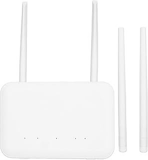 4G LTE WiFi Router, 4 External Antennas Battery Powered 100-240V Mobile WiFi Hotspot Portable with SIM Card Slot for Office for Middle Eastern (US Plug)