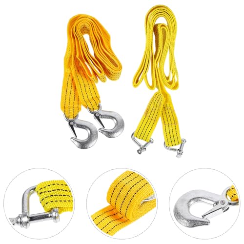 Cuerda de remolque para coche fluorescente de nylon resistente en pack de 2 piezas 5