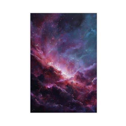 XFATGIA Póster de lienzo con diseño de flores celestiales, decoración de dormitorio, paisaje, oficina, habitación, regalo, 40 x 60 cm