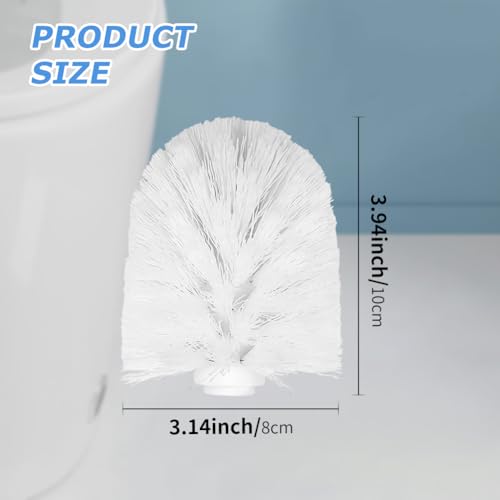 Image of 2pcs Toilet Brush Replacement Head, Plastic Replacement Toilet Bowl Brush Head, Toilet Brush Replacement, Toilet Bowl Brush Head Replacement Bathroom Cleaning Tool